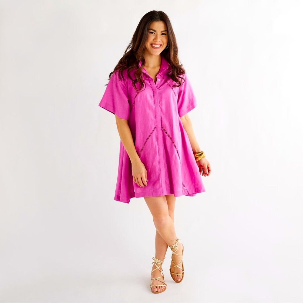 Shelby Dress in Hot Pink