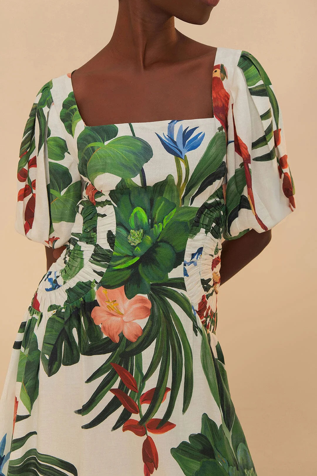 Midnight Macaw Fiesta Midi Dress