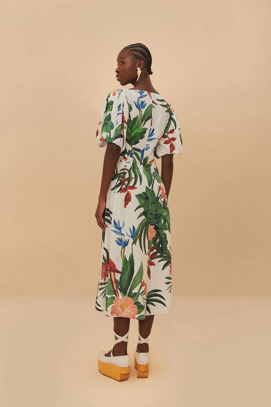 Midnight Macaw Fiesta Midi Dress