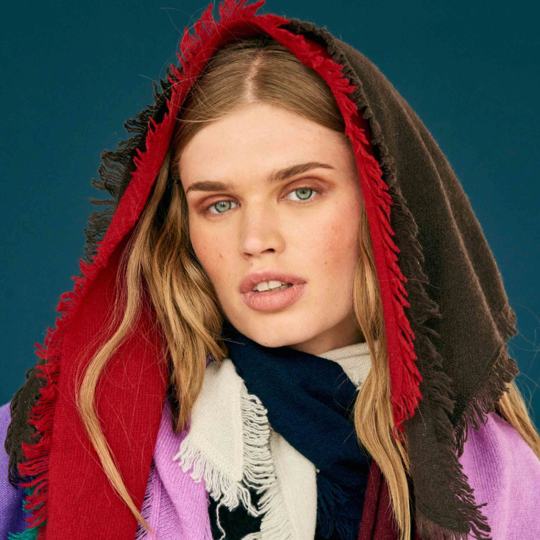 Bristol Distressed Triangle Scarf (5 Colors)