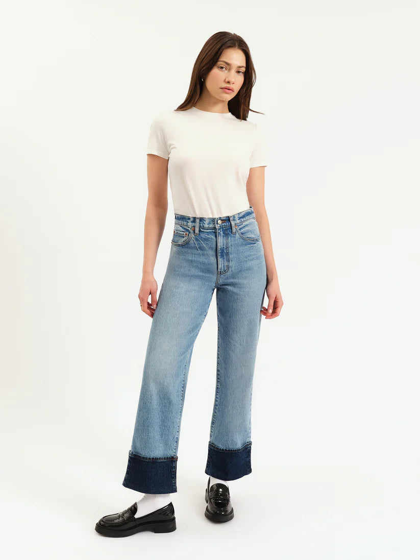 Two Toned Cuffed Denim