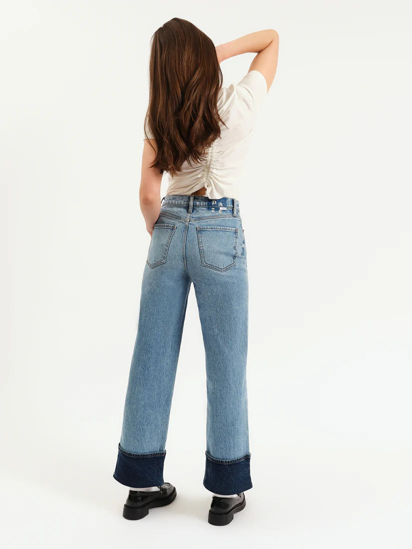 Two Toned Cuffed Denim