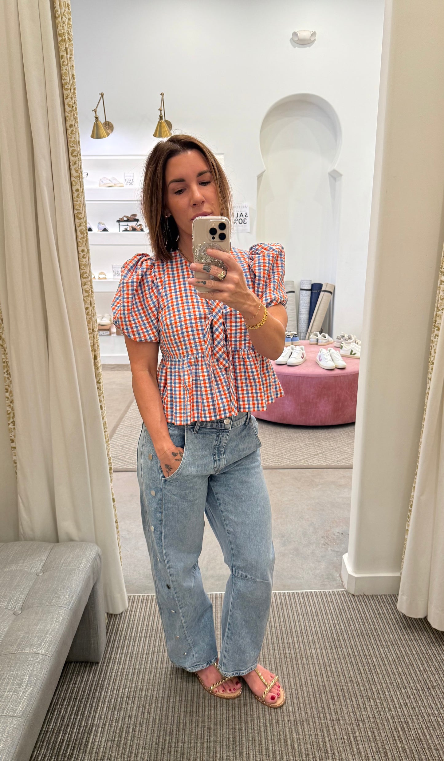Carly Gingham Top