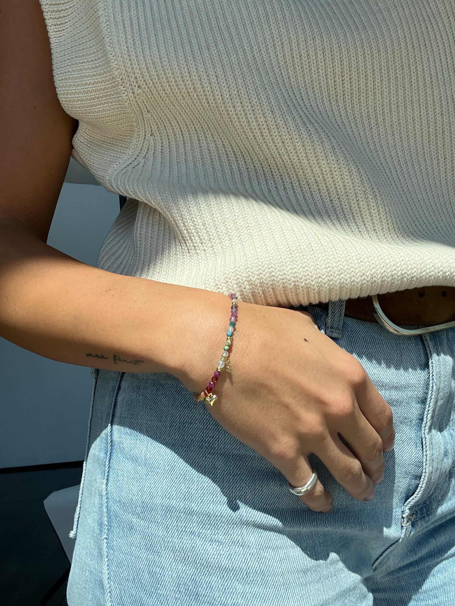 Gemstone Charm Bracelet