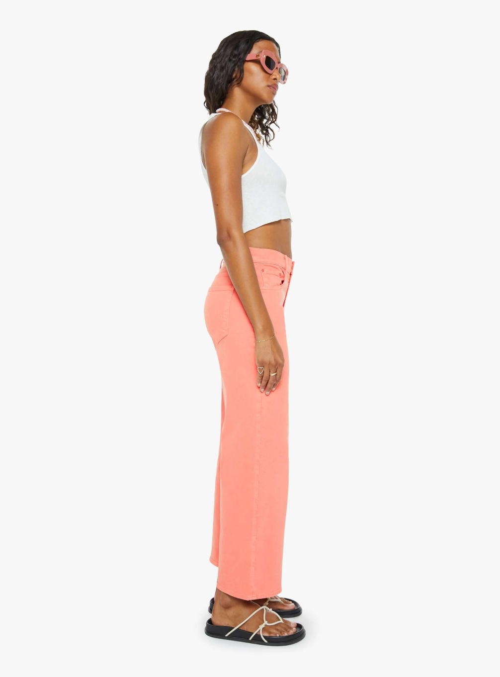 Mid Rise Maven Ankle Peach Denim