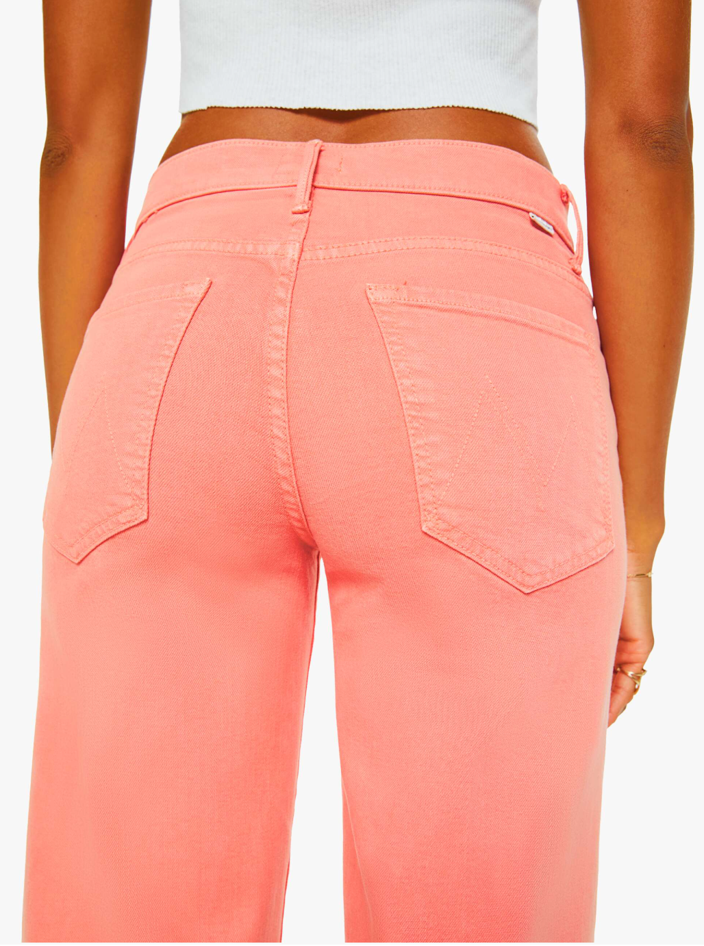 Mid Rise Maven Ankle Peach Denim