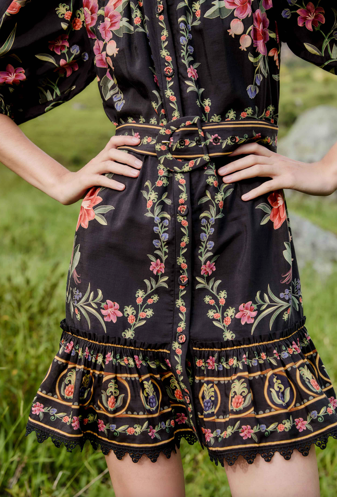 Belle Garden Lace Mini Dress