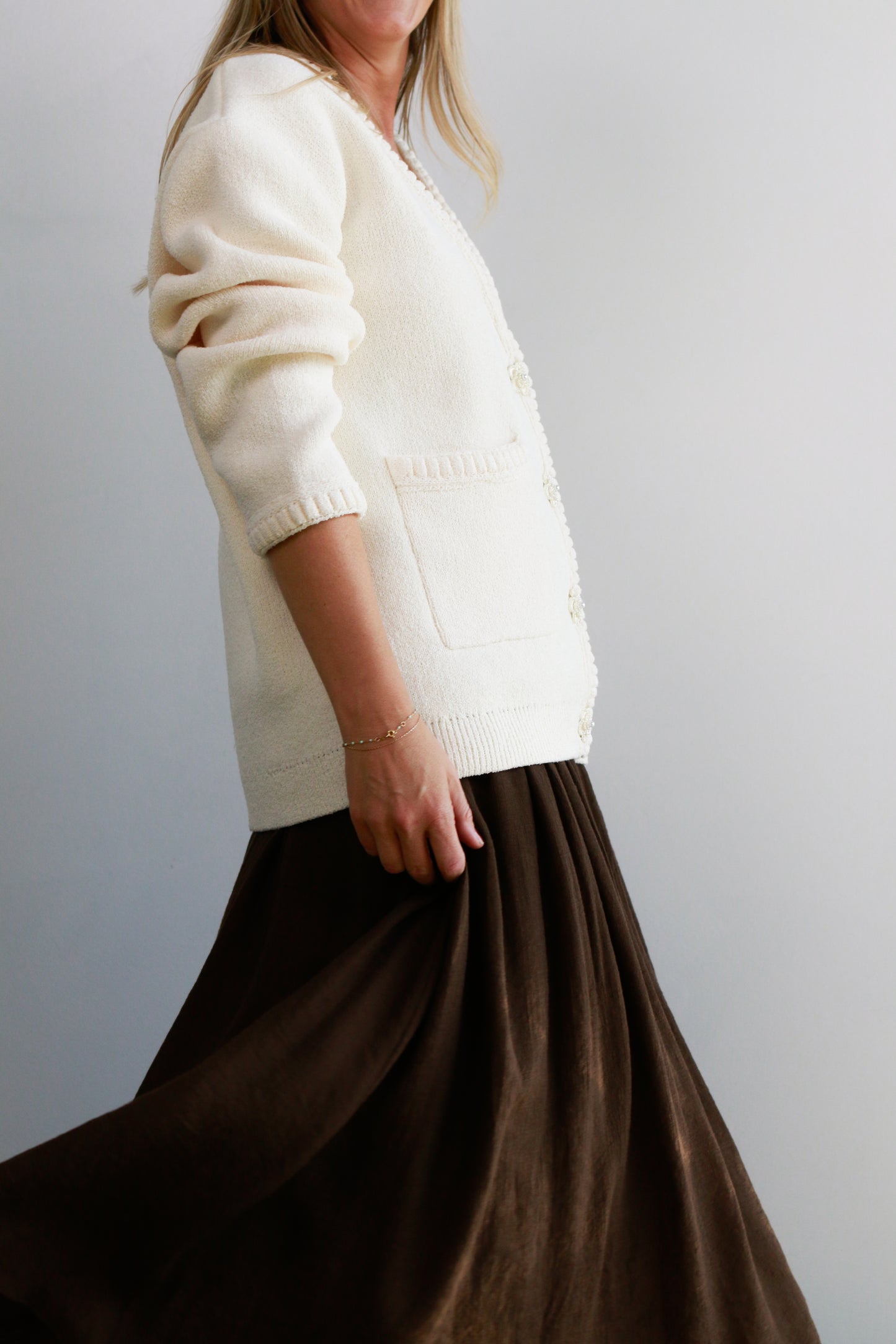 Blair Cardigan in Cream