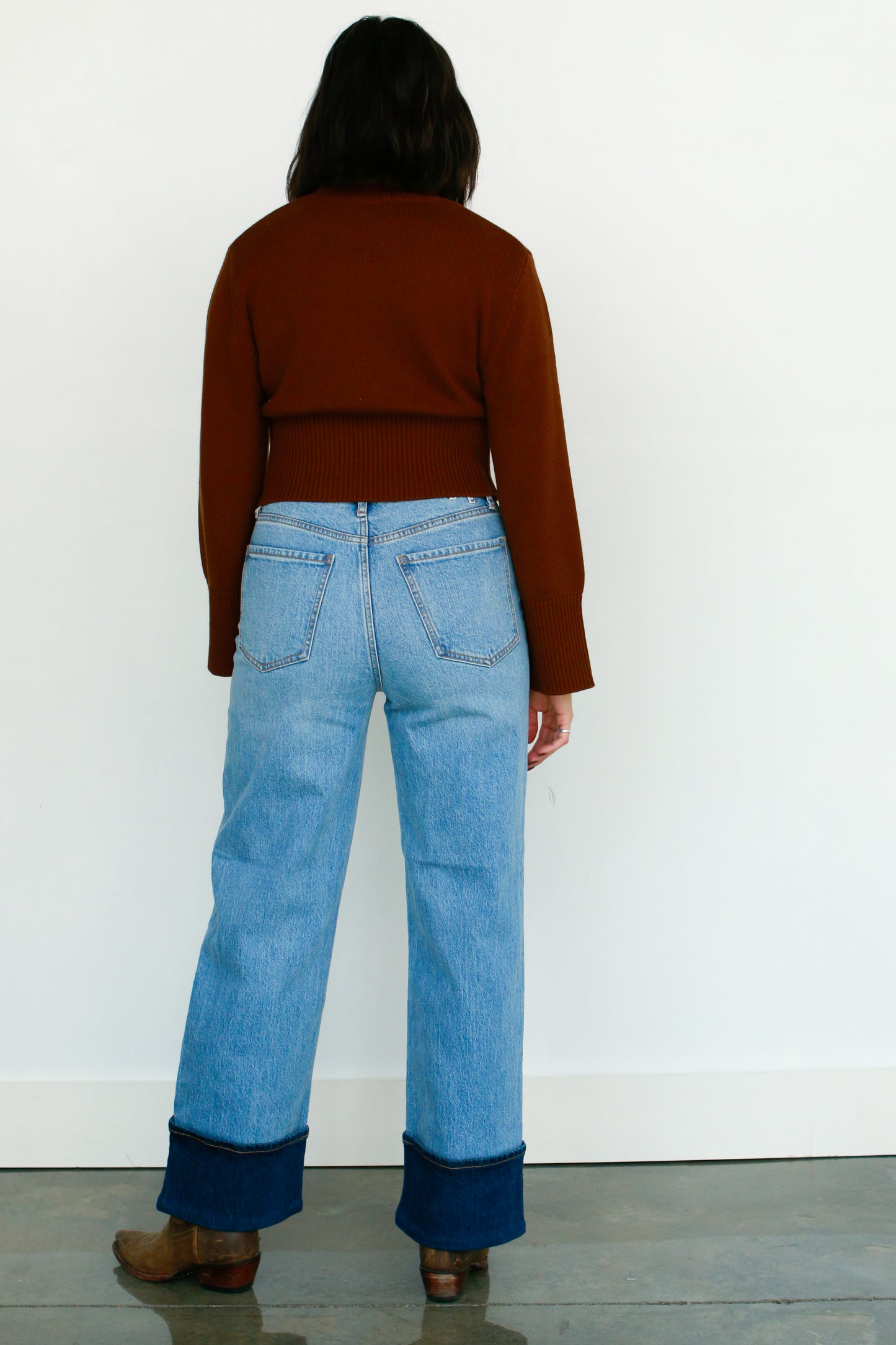 Two Toned Cuffed Denim