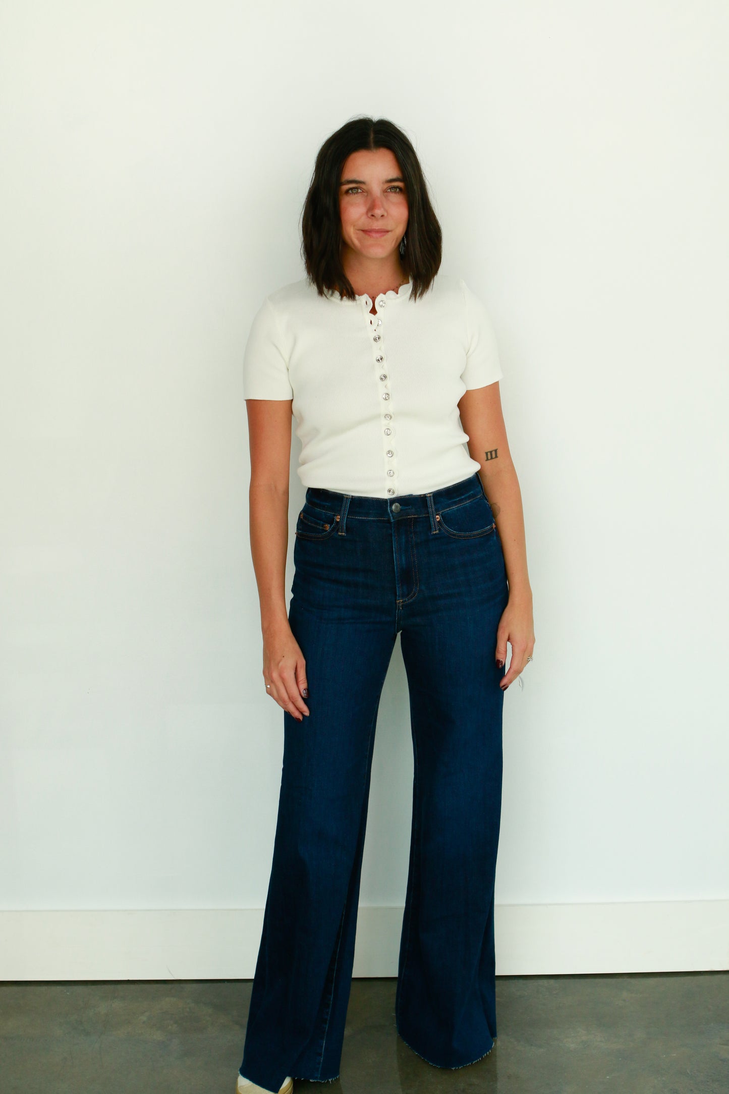 High Rise Wide Leg Dark Denim