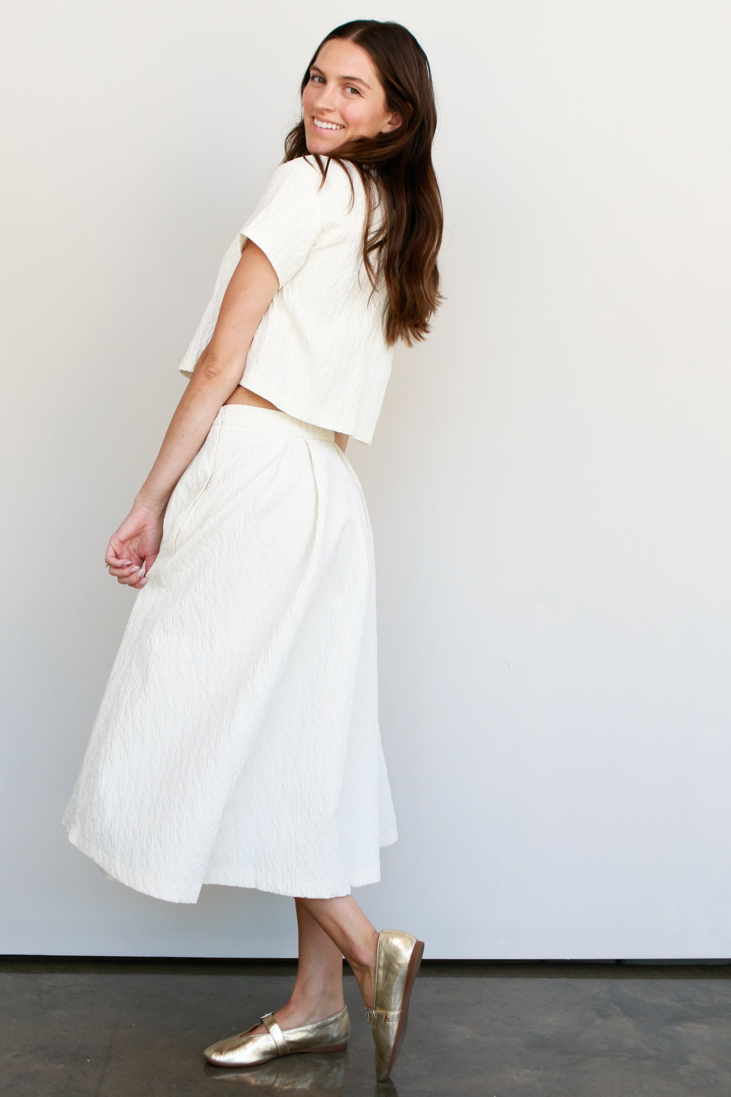 Jackie O Cream Skirt Set