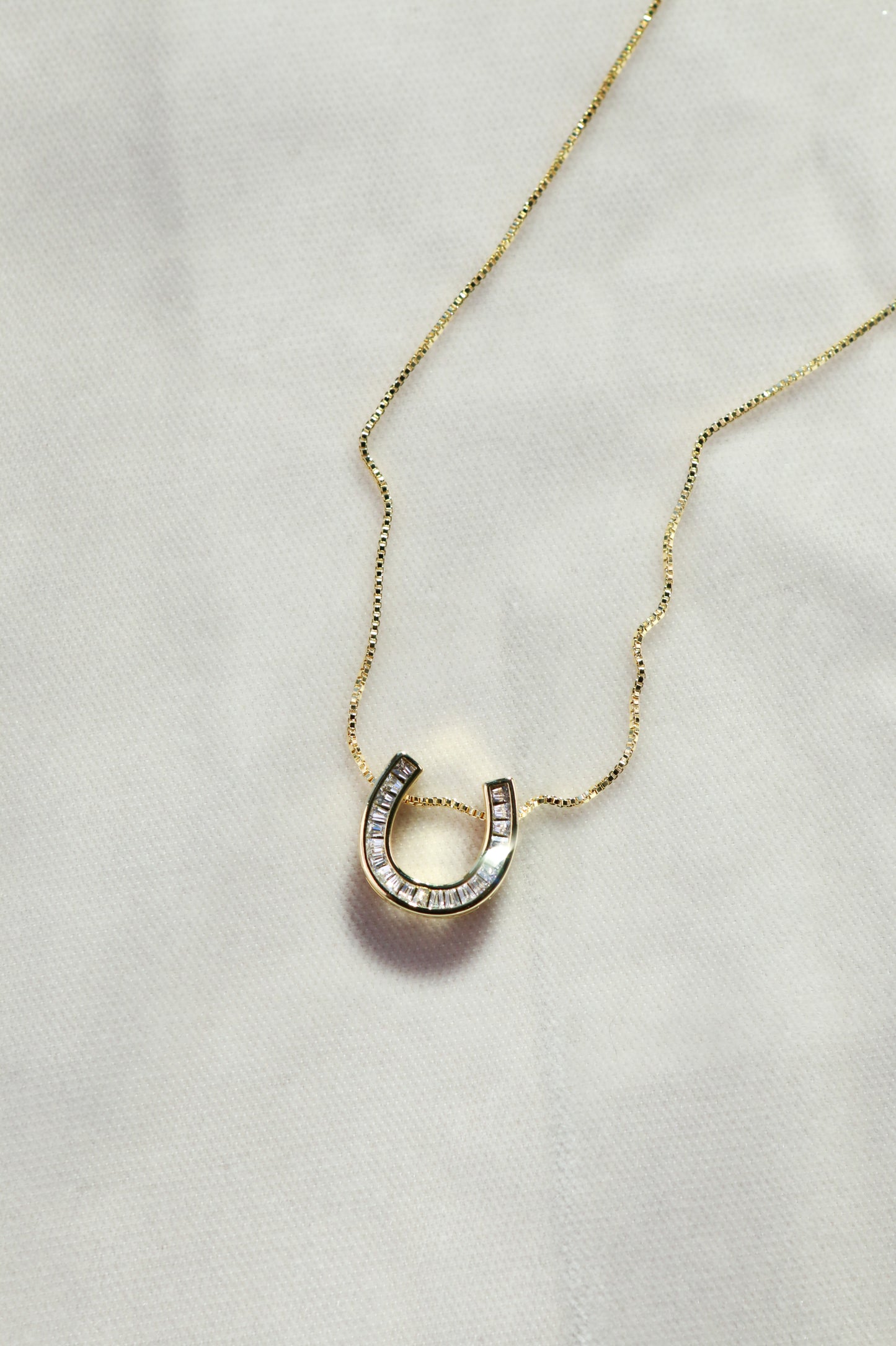 Baguette Horseshoe Necklace