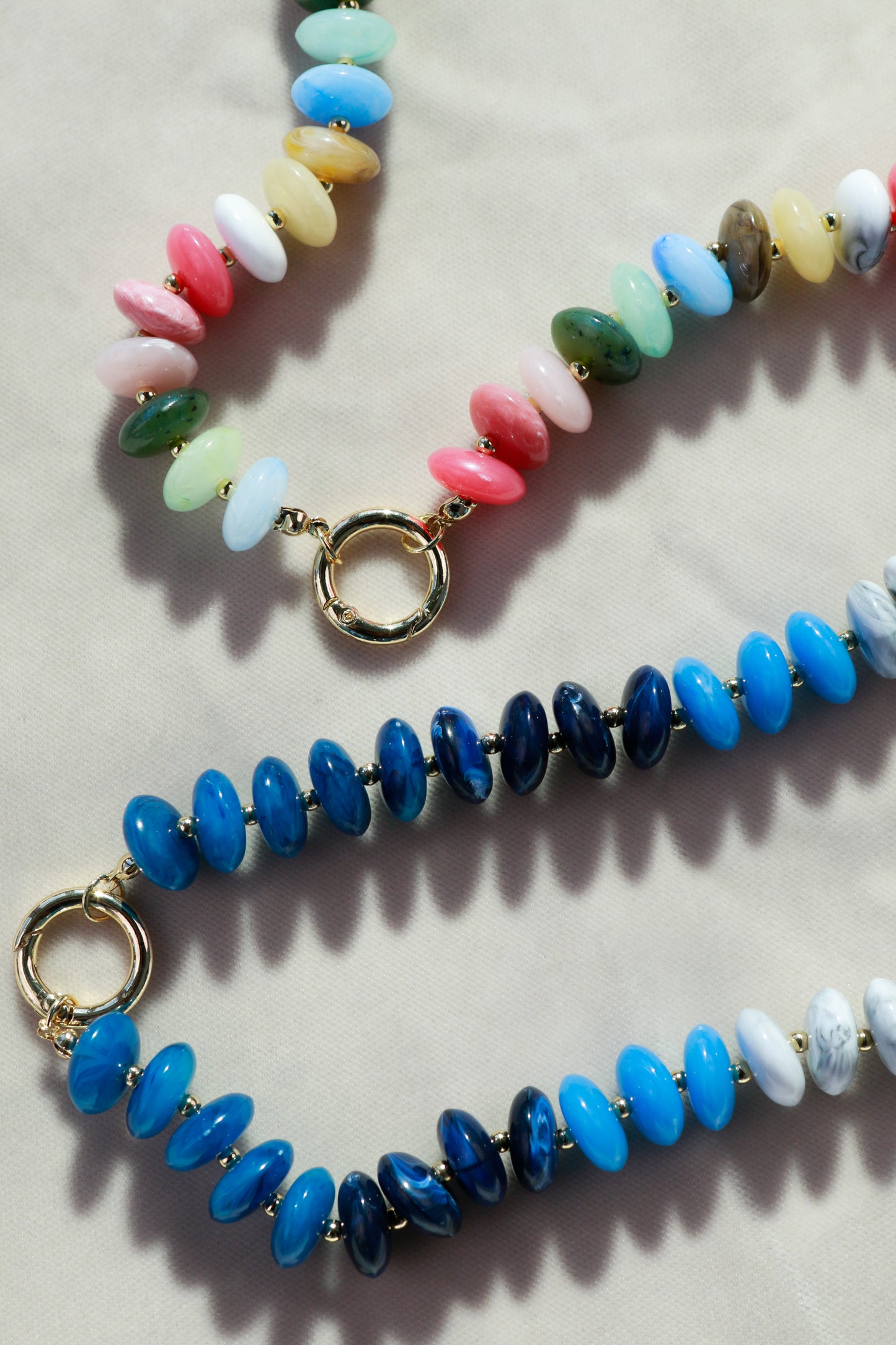 Colorful Rondell Beaded Necklace