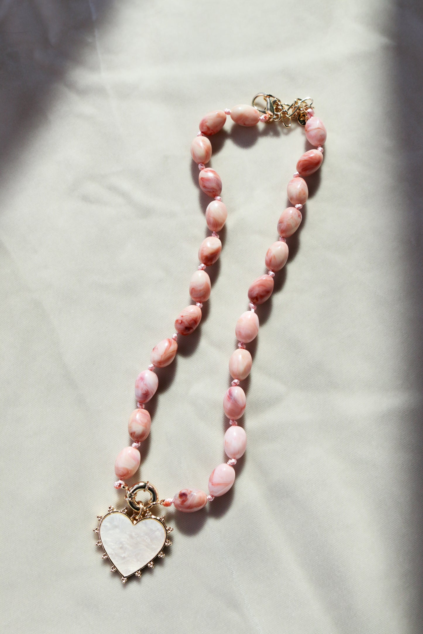 Mable Necklace in Rose Pink