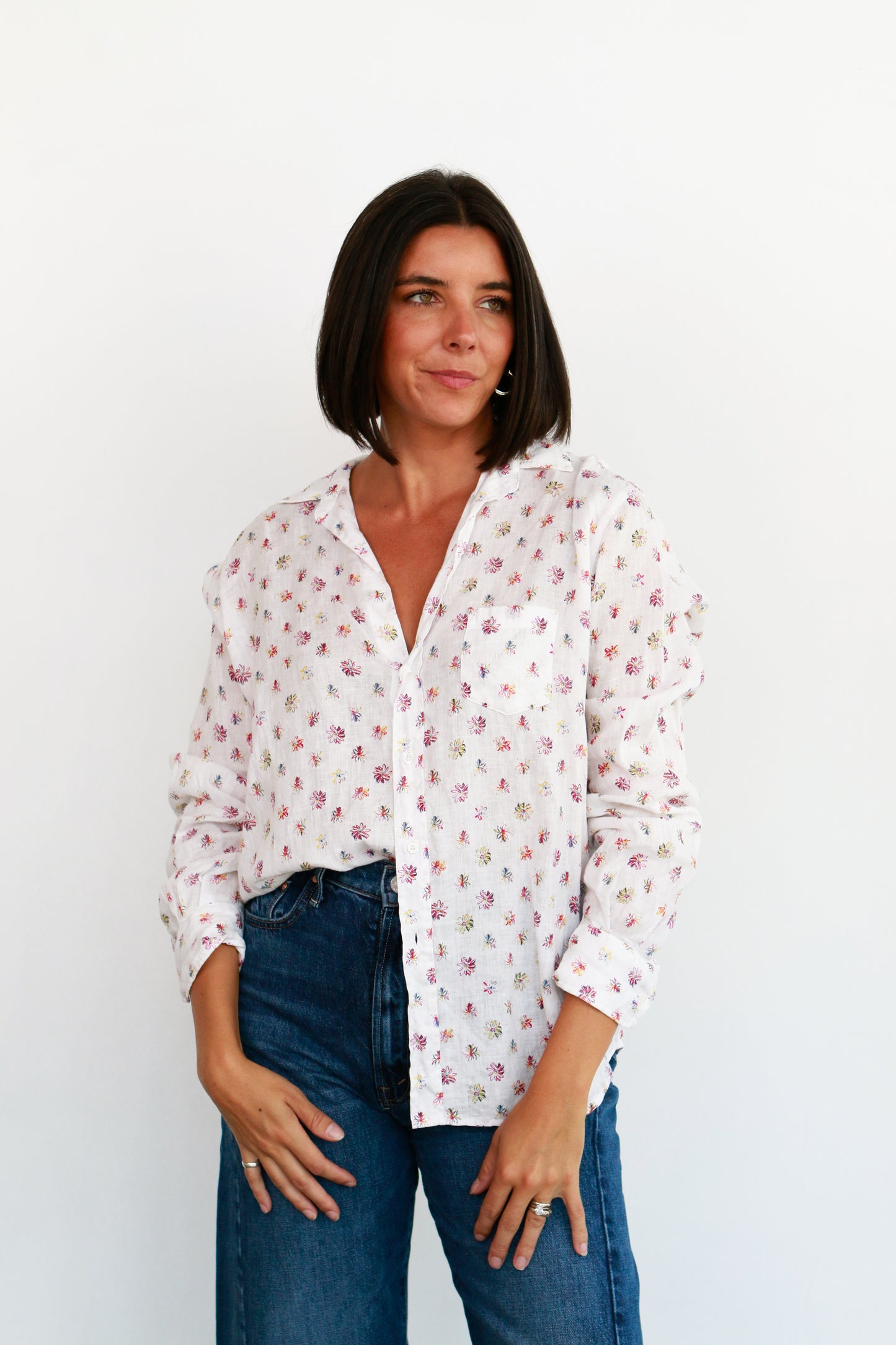 Relaxed Floral Button Down