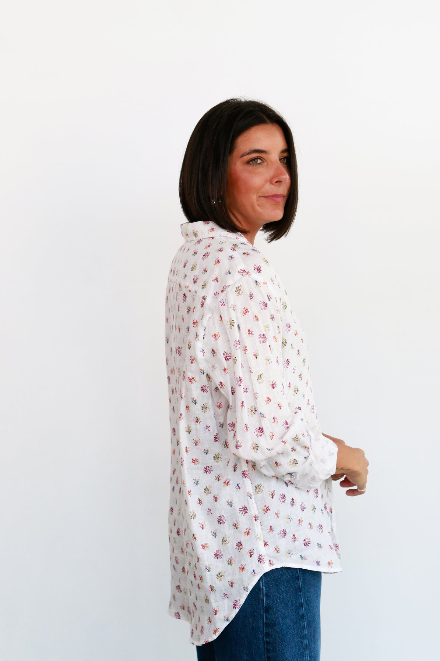 Relaxed Floral Button Down