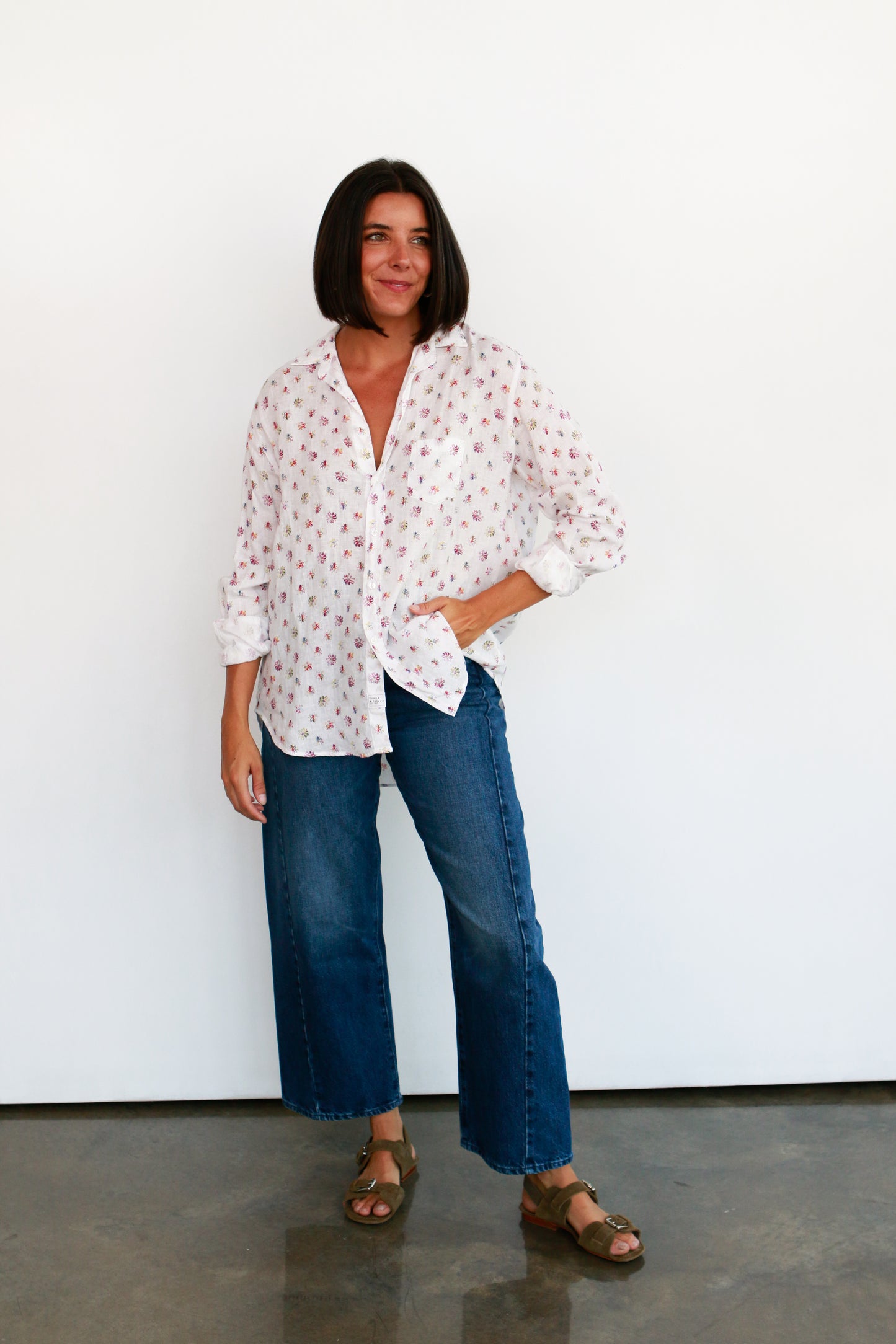 Relaxed Floral Button Down