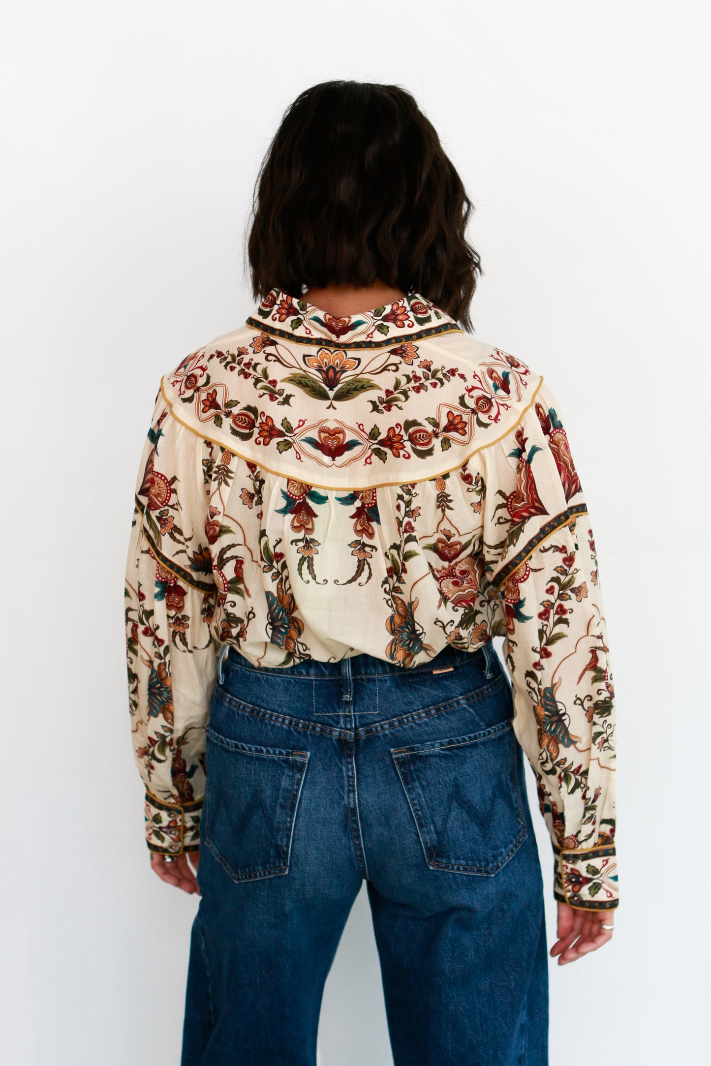 Majestic Hearts Cream Blouse
