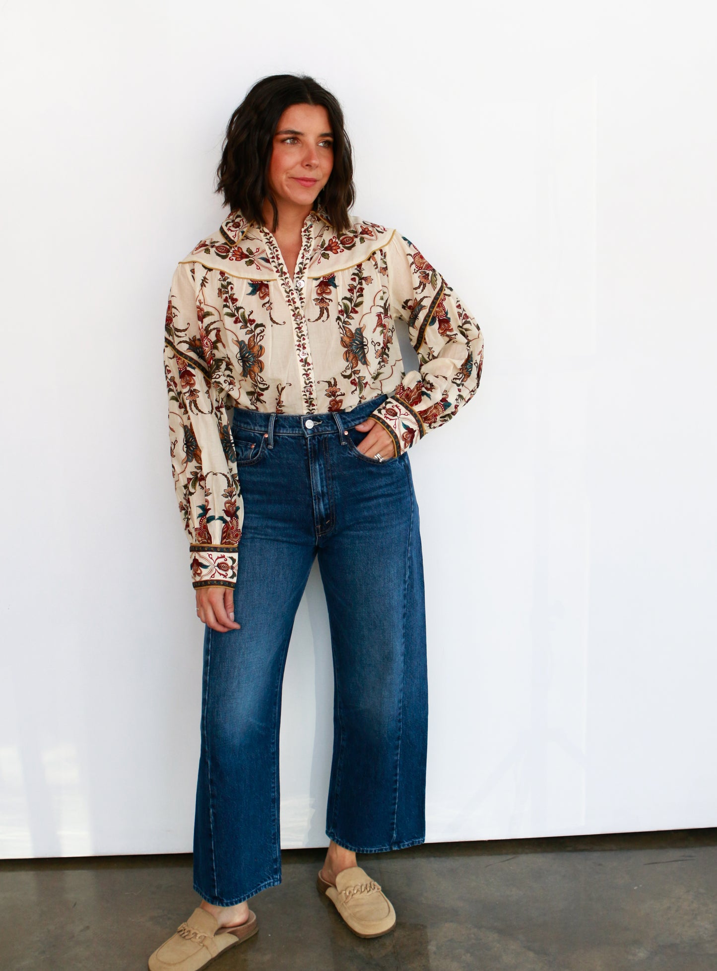 Majestic Hearts Cream Blouse