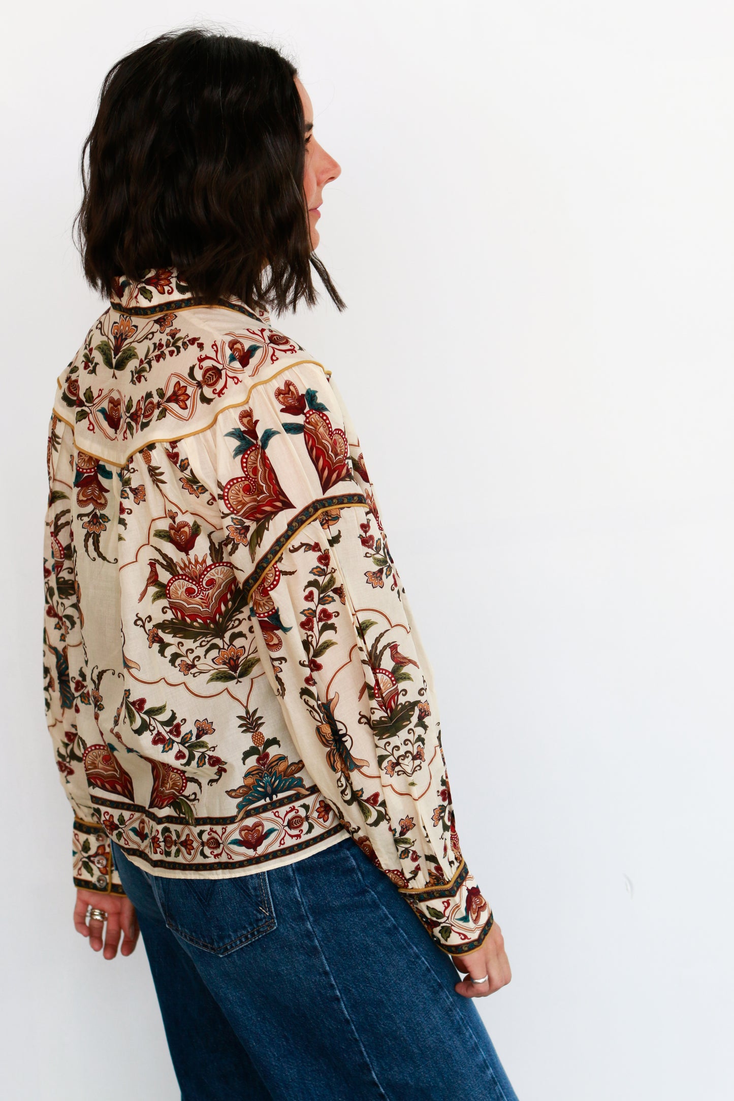 Majestic Hearts Cream Blouse