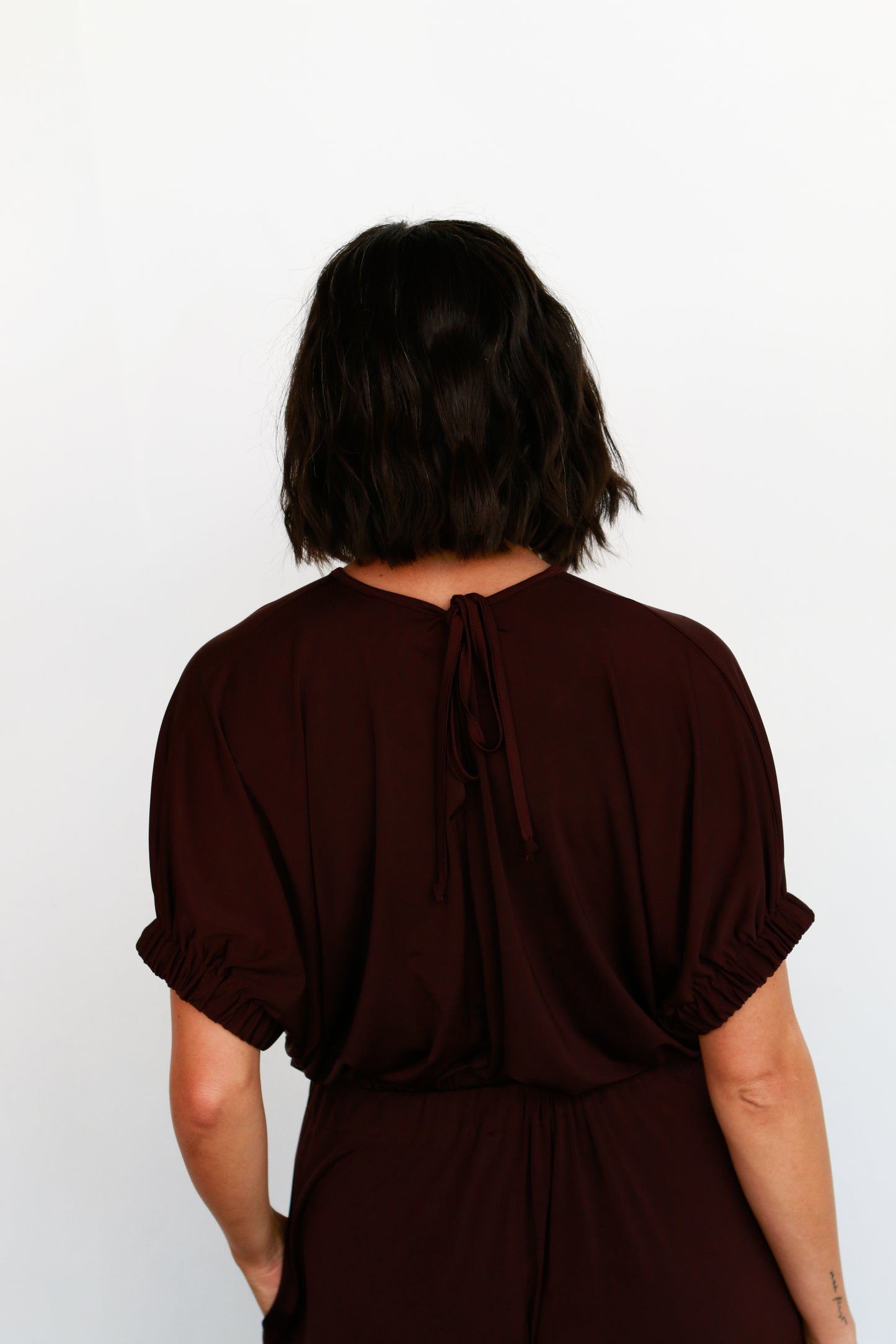 Capri Jersey Top in Chocolate