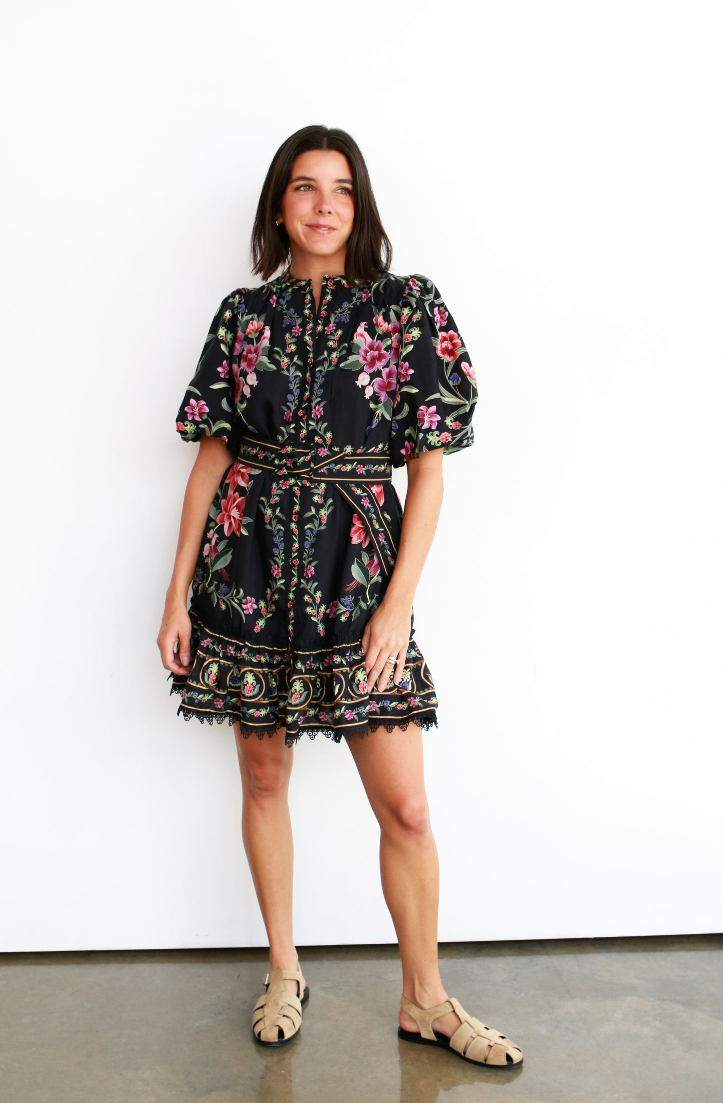 Belle Garden Lace Mini Dress