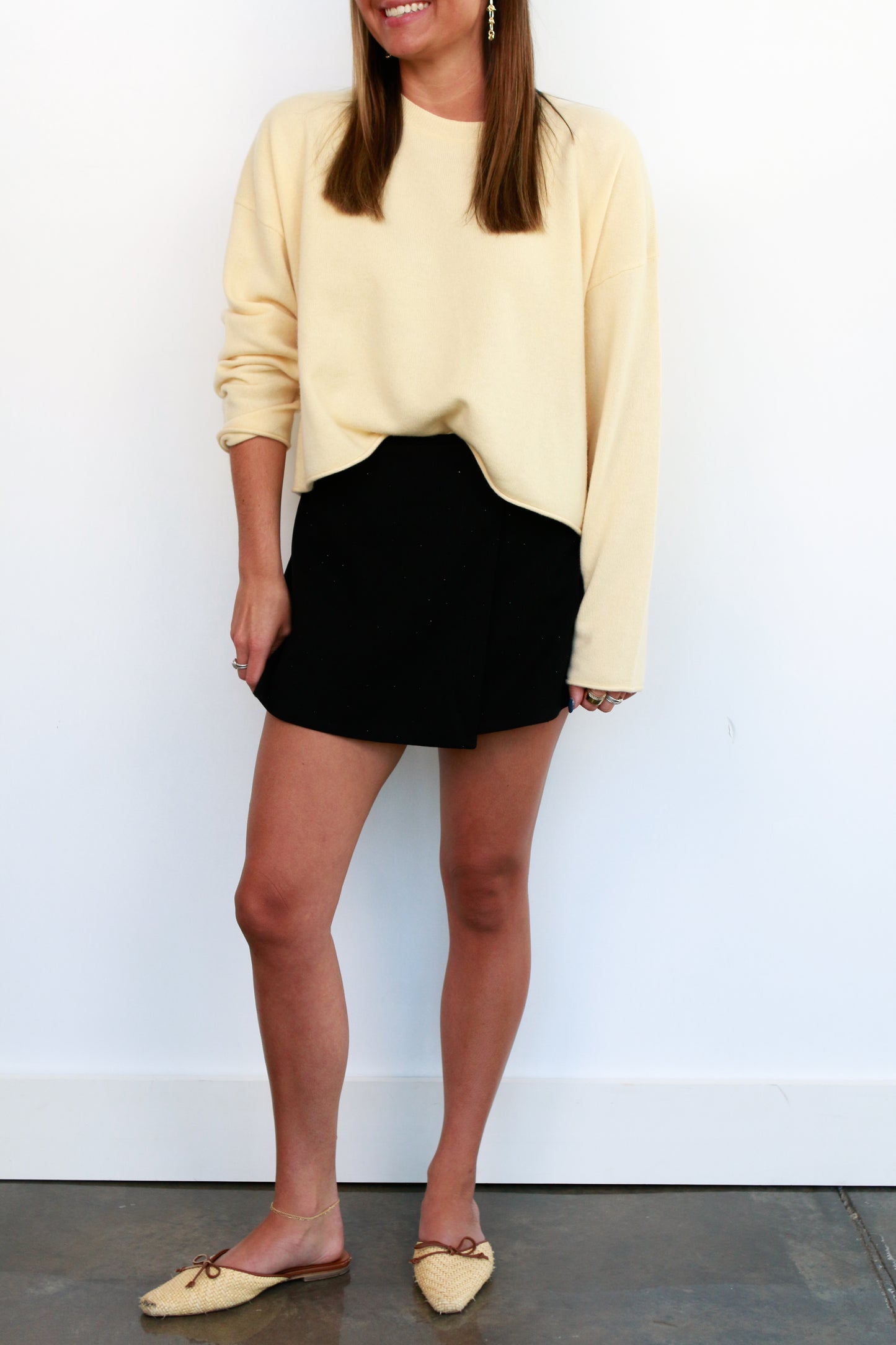 Zoe Crewneck in Vanilla