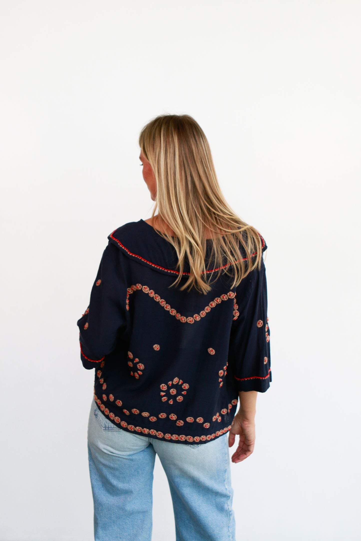 Beaded Vintage Sailor Top