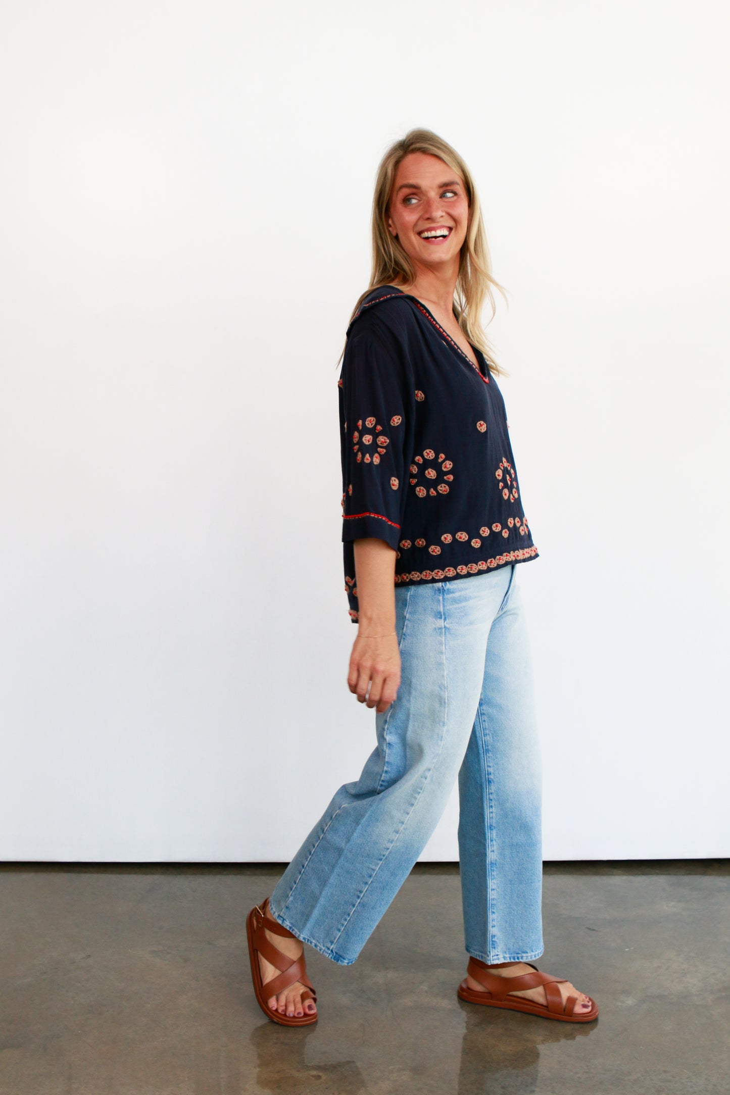 Beaded Vintage Sailor Top