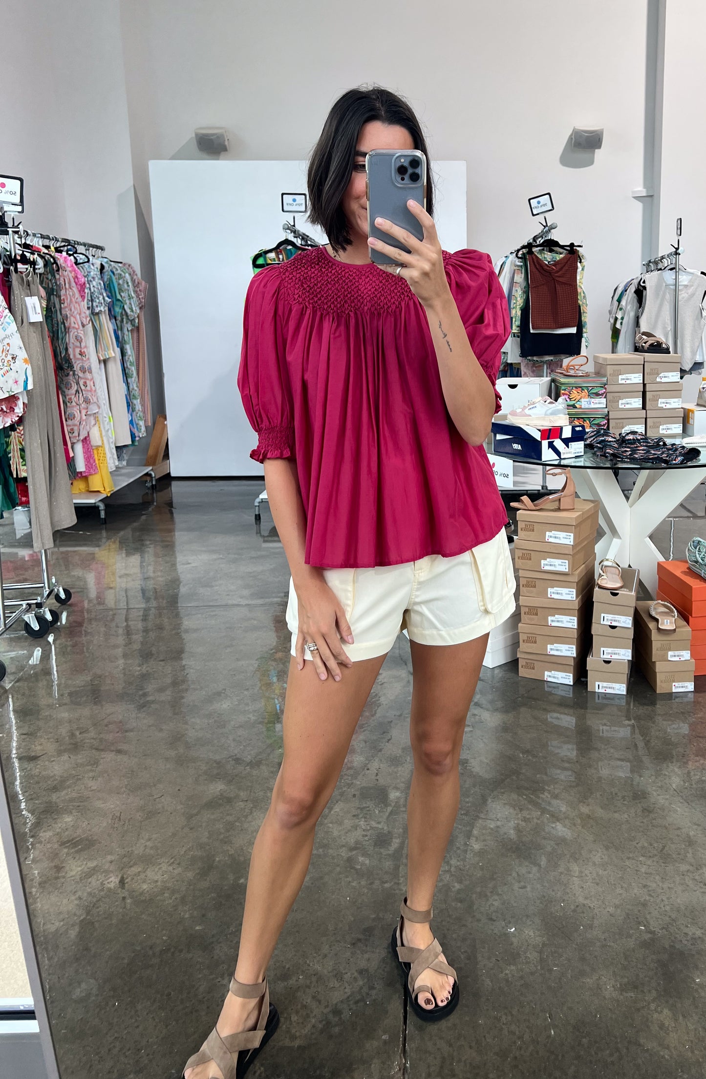 Alita Top in Peony