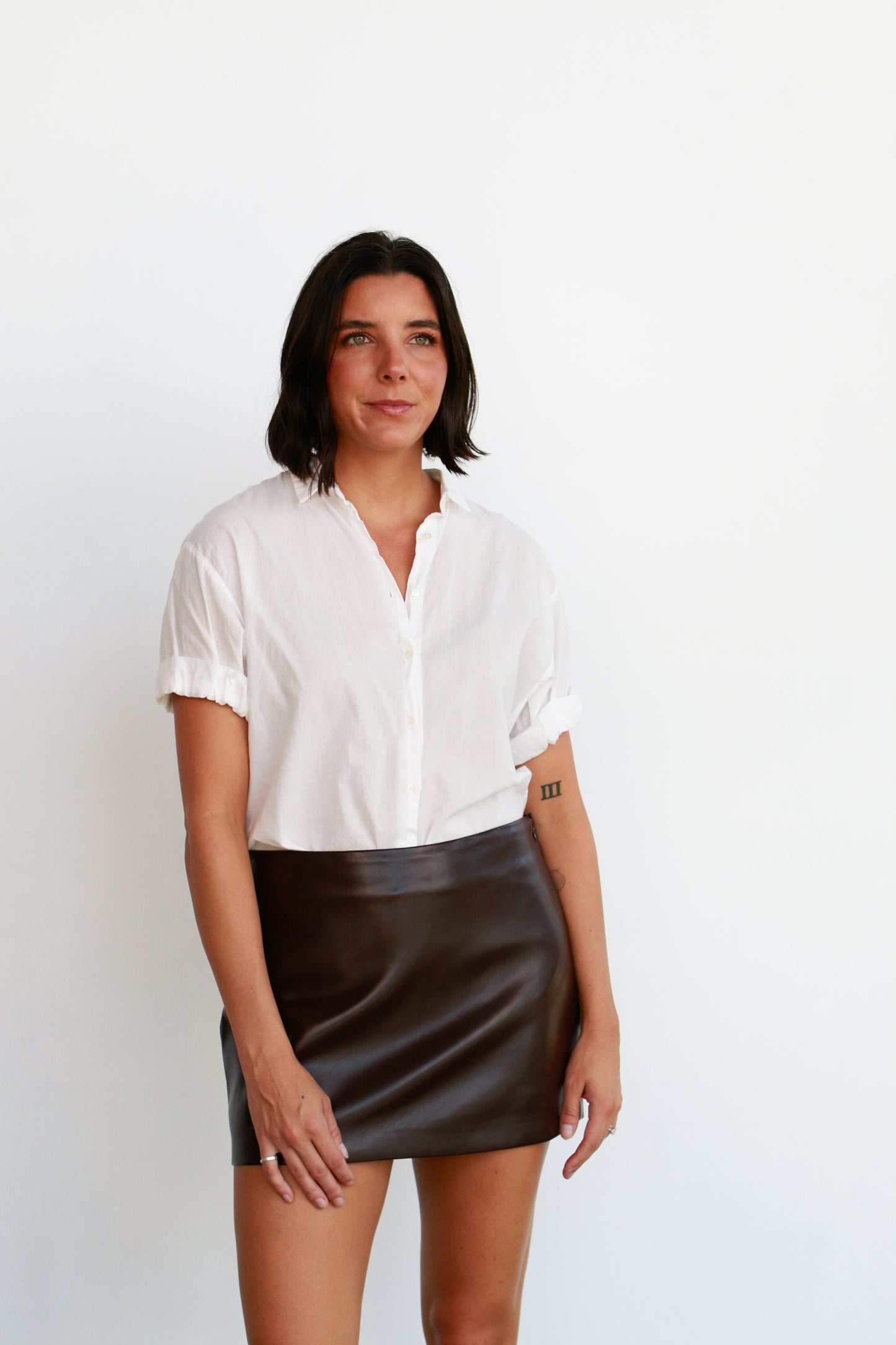 West Pleather Skort