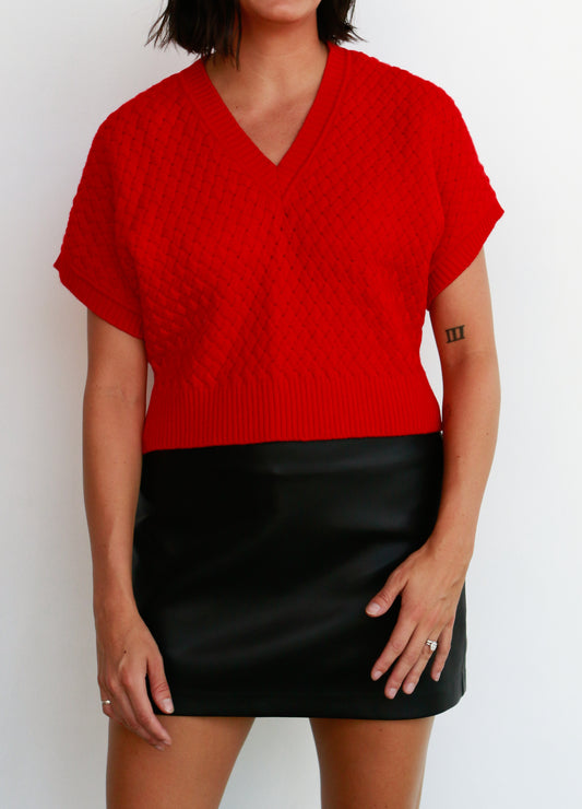 West Pleather Mini Skort