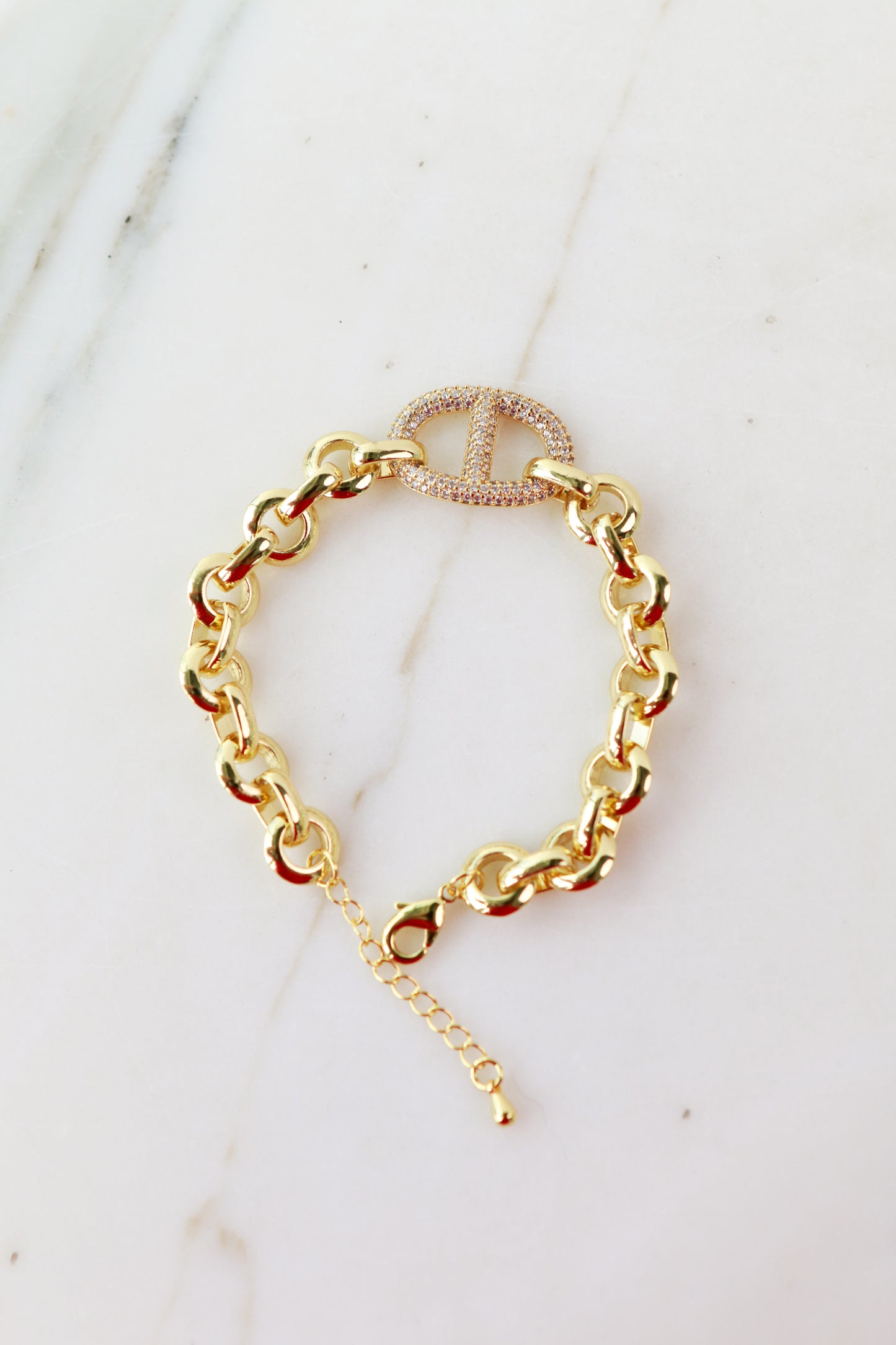 Crystal Mariner Link Bracelet