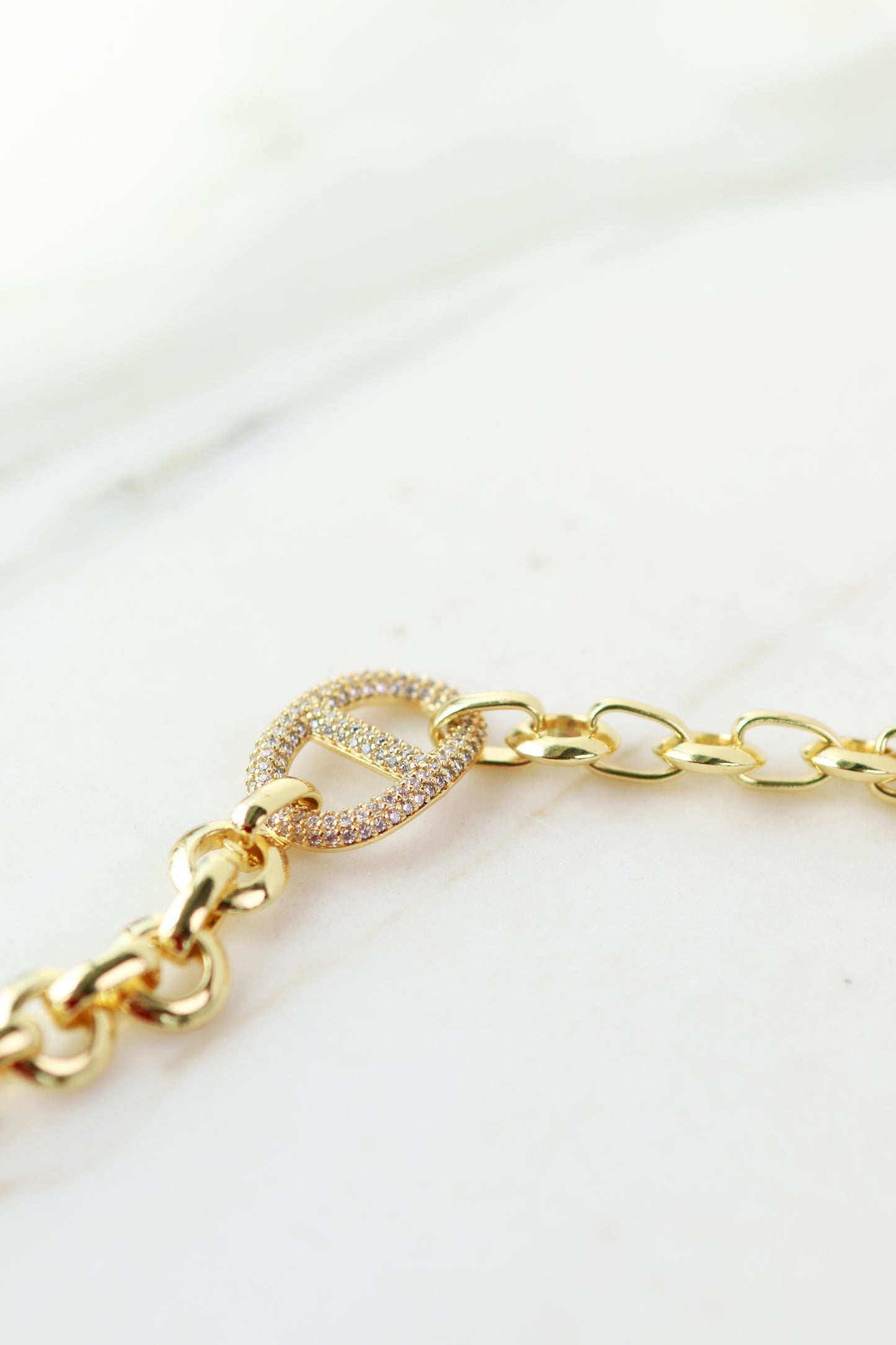 Crystal Mariner Link Bracelet