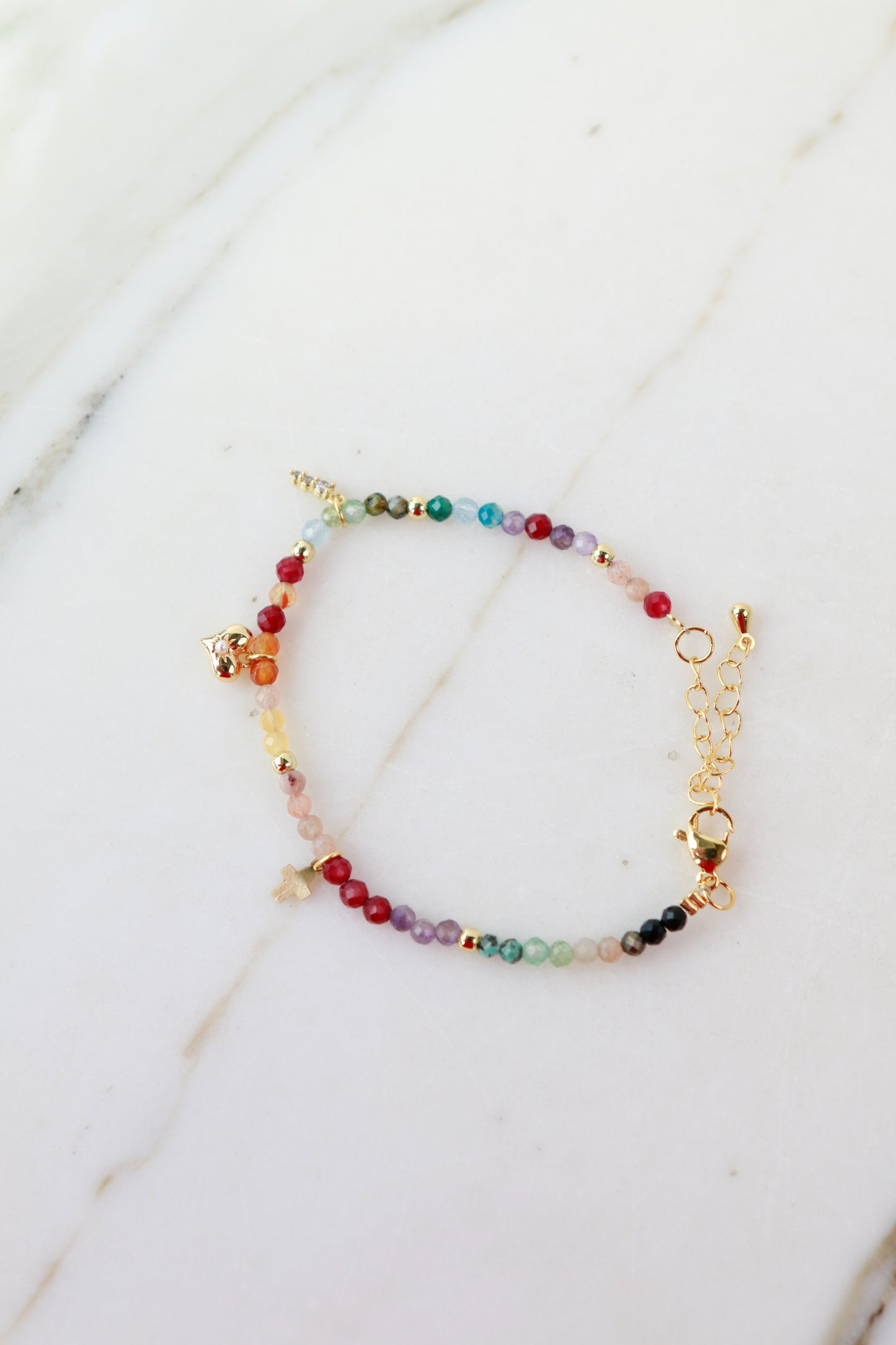 Gemstone Charm Bracelet