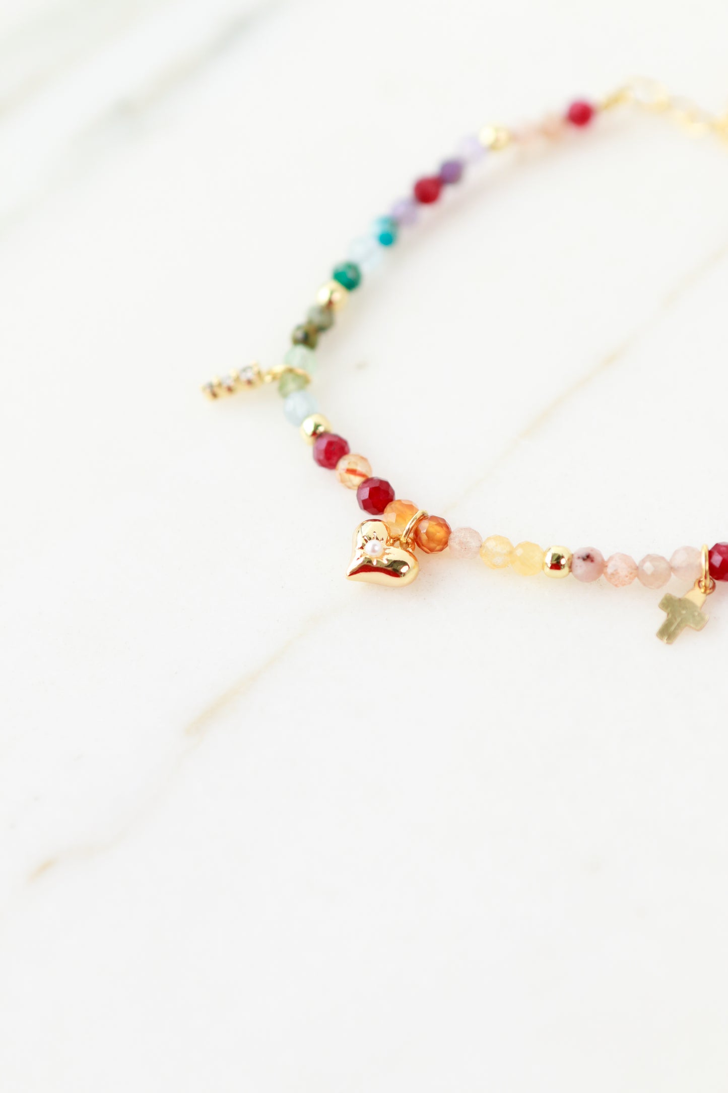 Gemstone Charm Bracelet