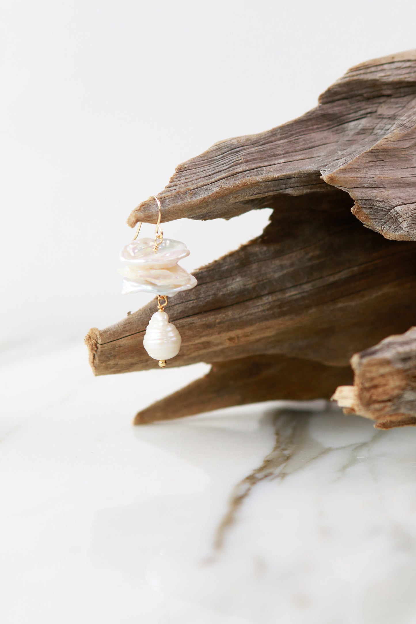 Carter White Pearl Earrings