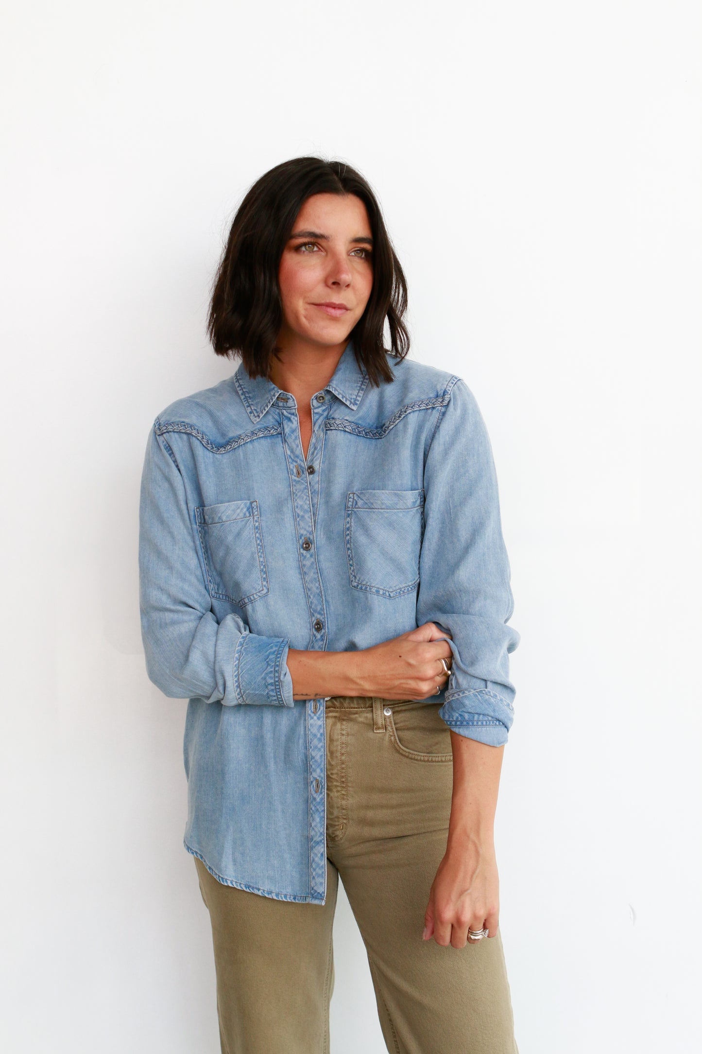 Stasi Shirt in Medium Wash