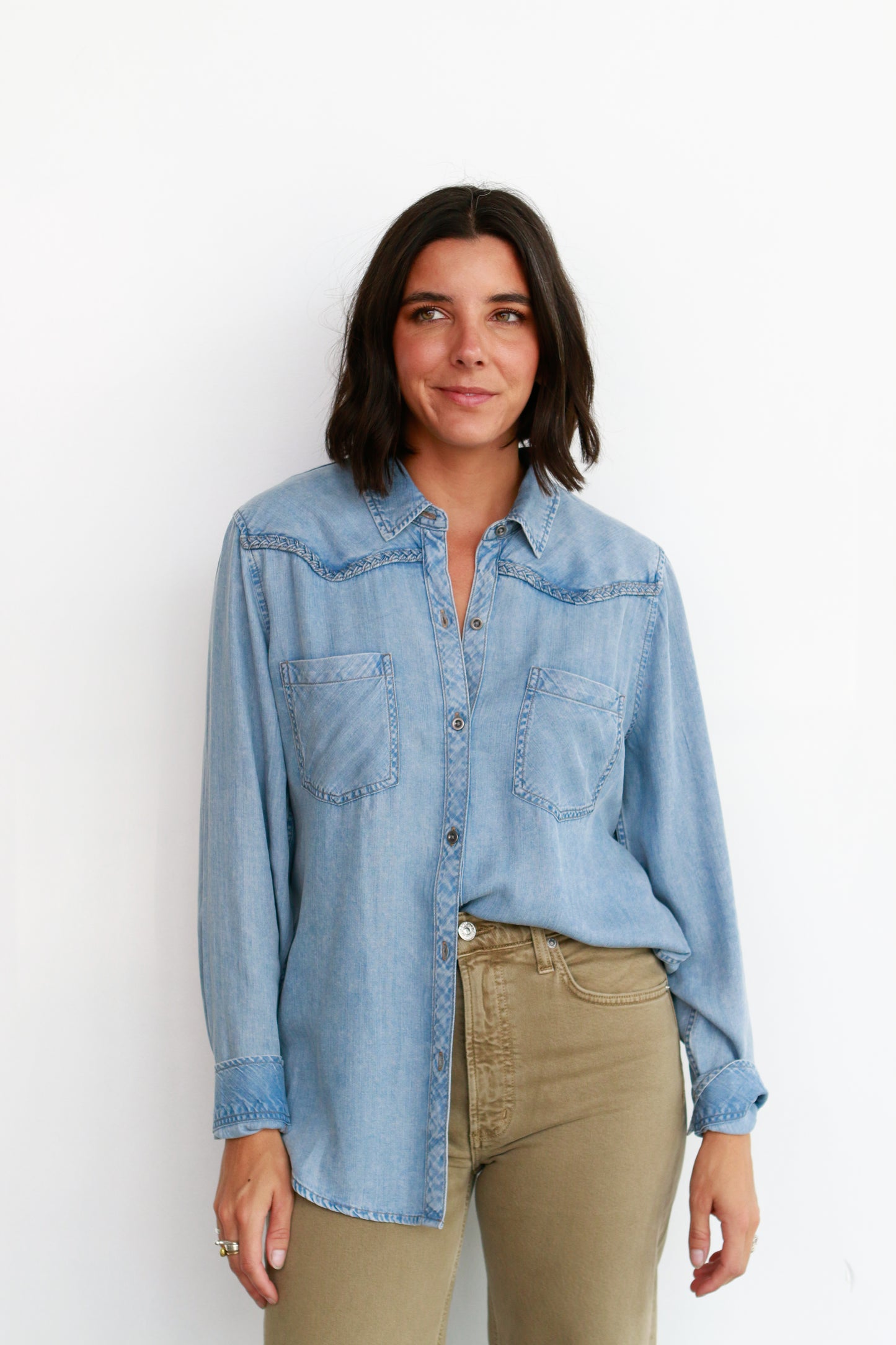 Stasi Shirt in Medium Wash