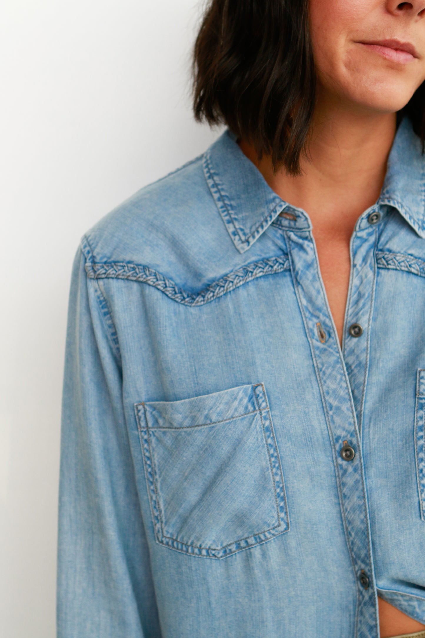 Stasi Shirt in Medium Wash