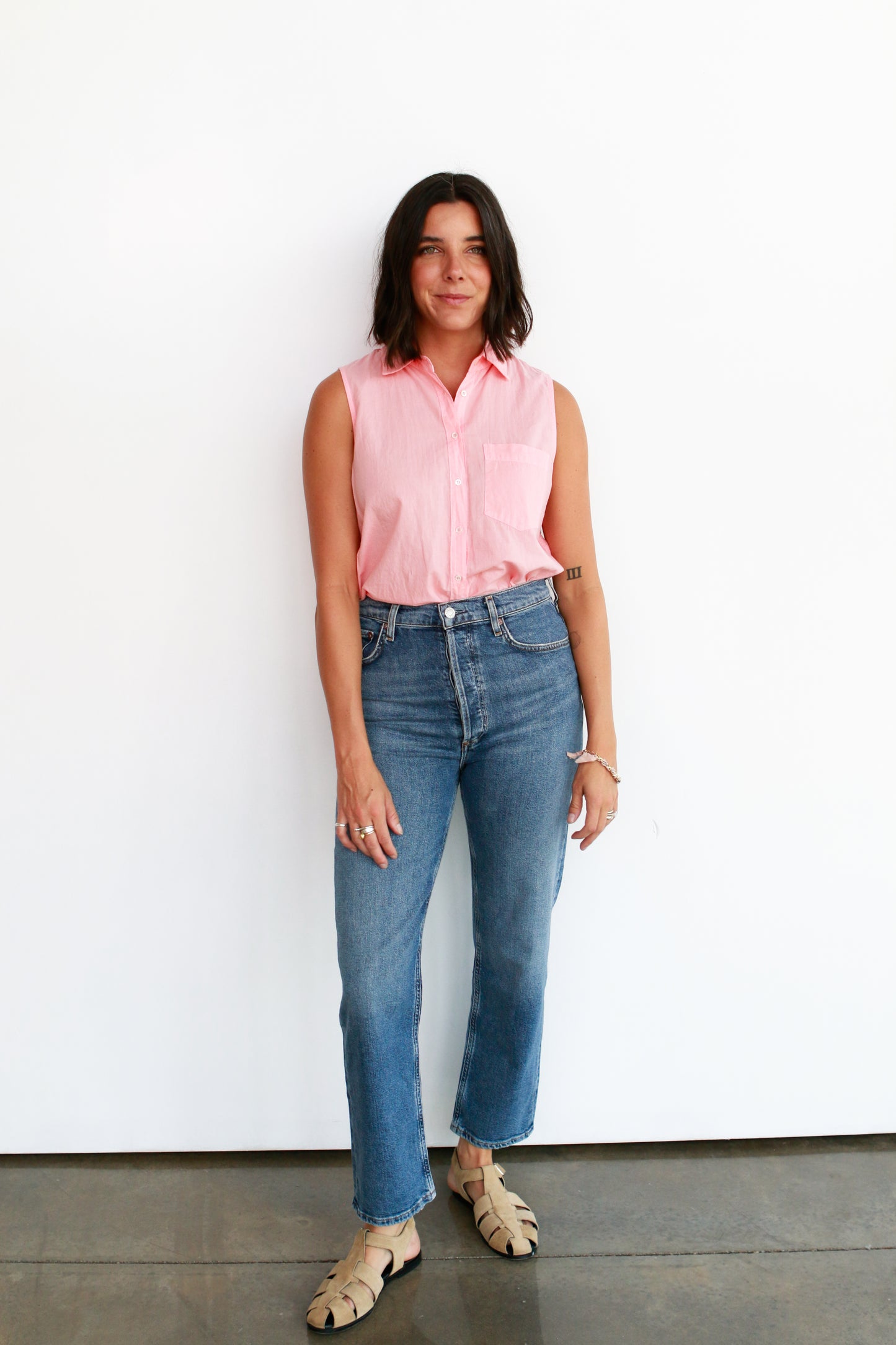 90's Pinch Waist Crop Jean