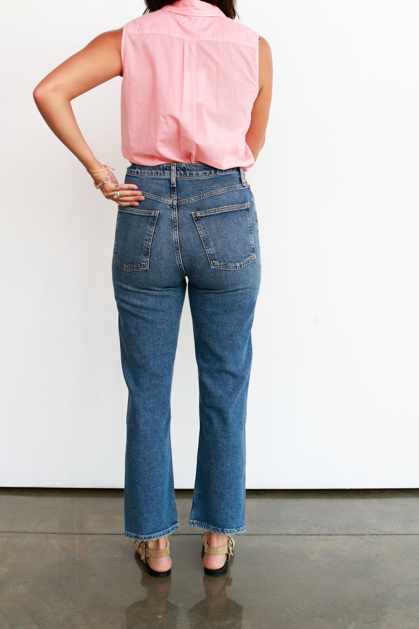 90's Pinch Waist Crop Jean