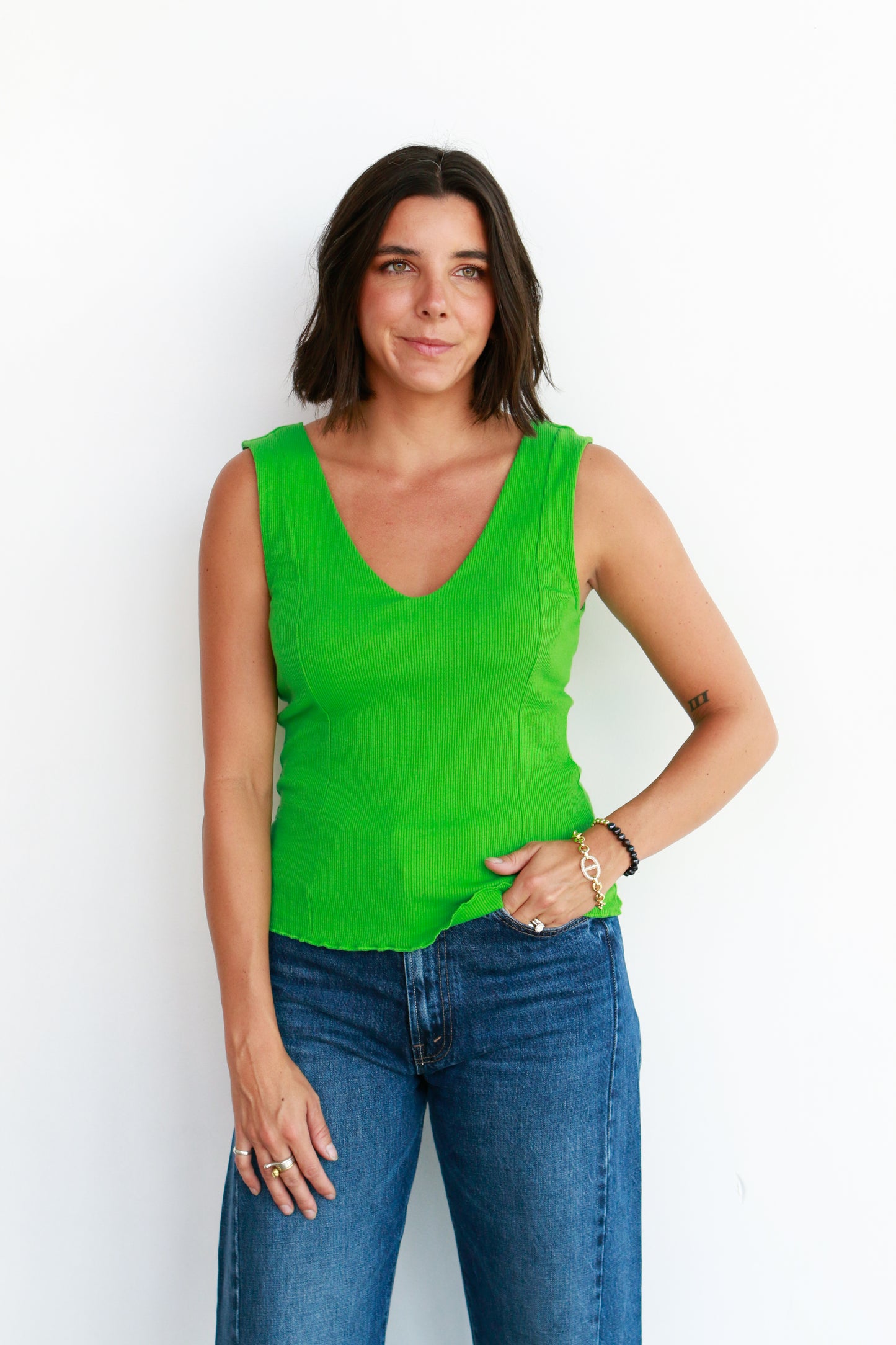 Reese Tank in Lime