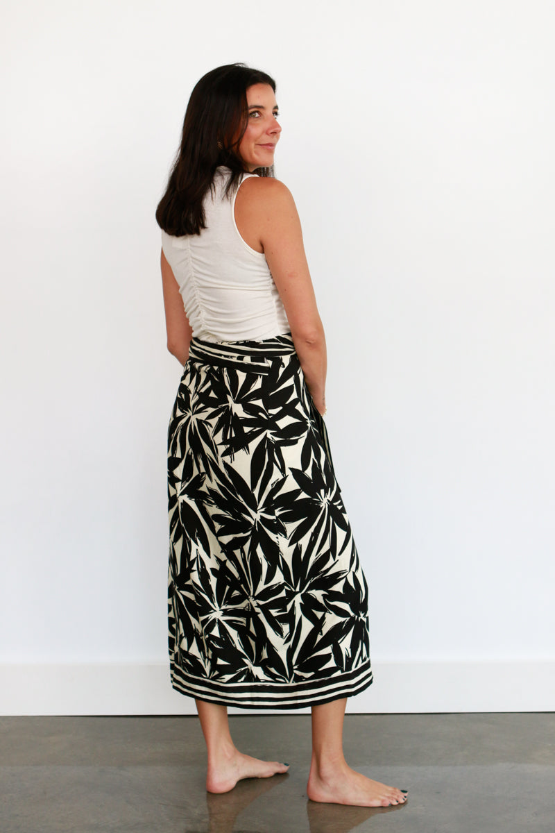 Mia Linen Wrap Skirt