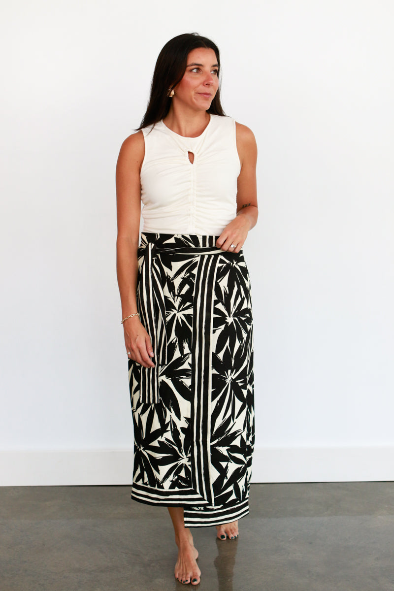 Mia Linen Wrap Skirt