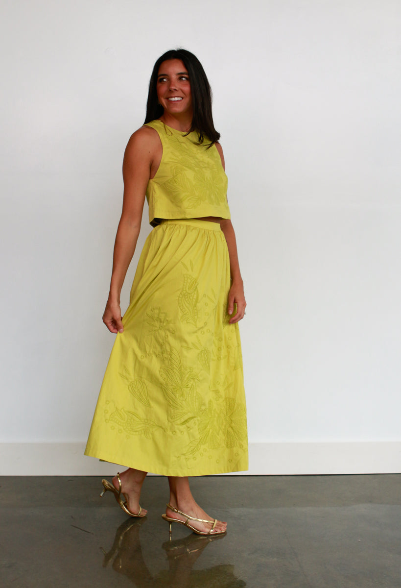 Seville Lime Skirt Set