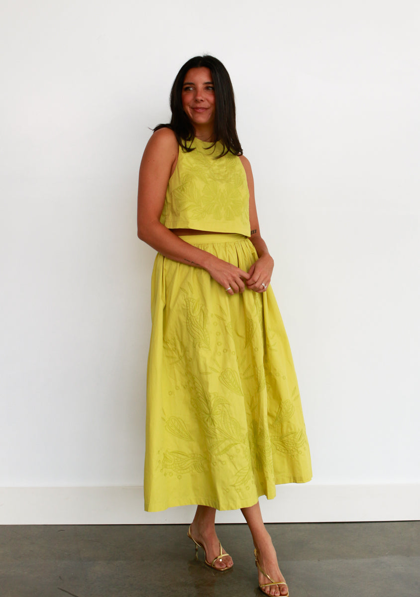 Seville Lime Skirt Set