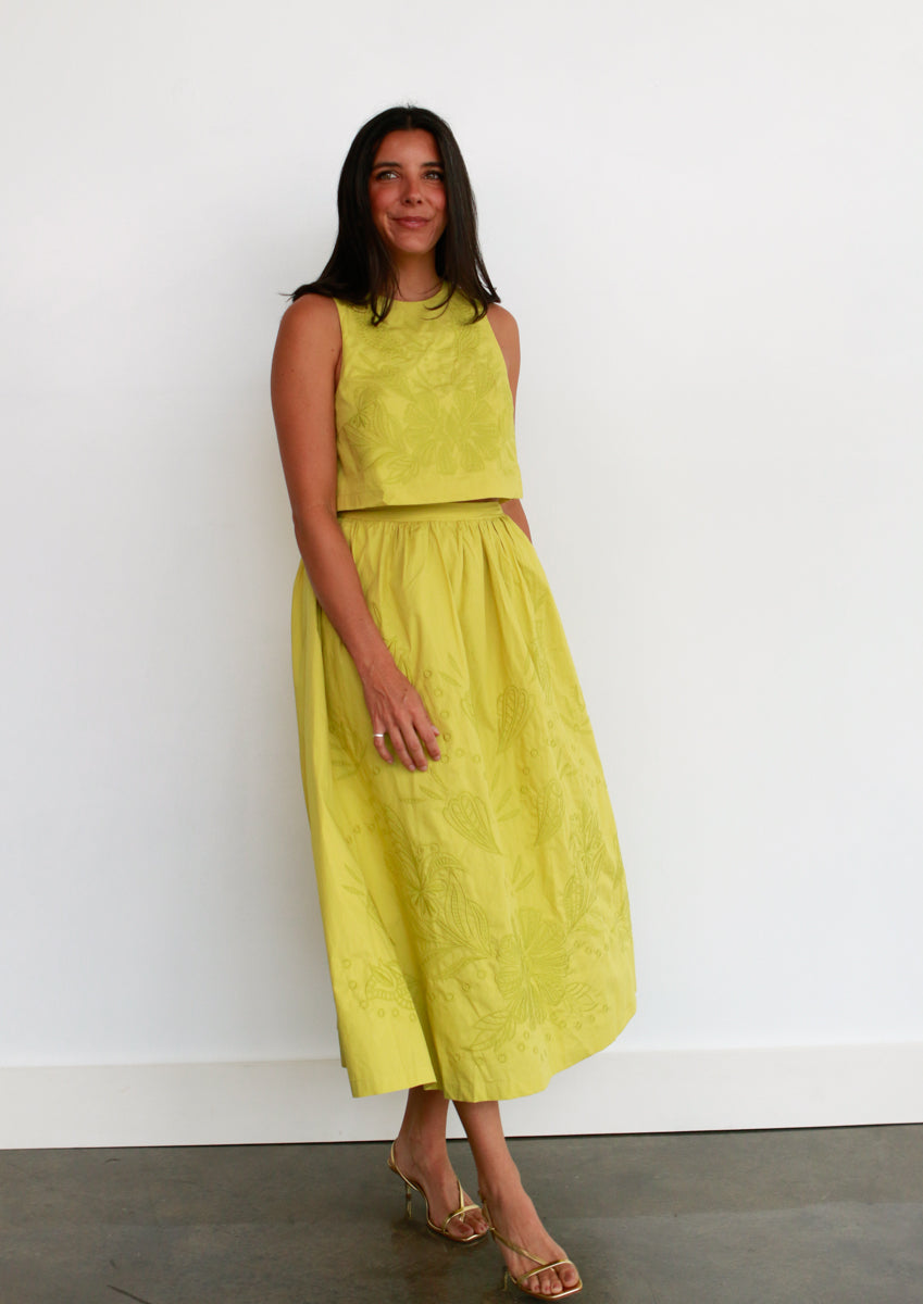 Seville Lime Skirt Set