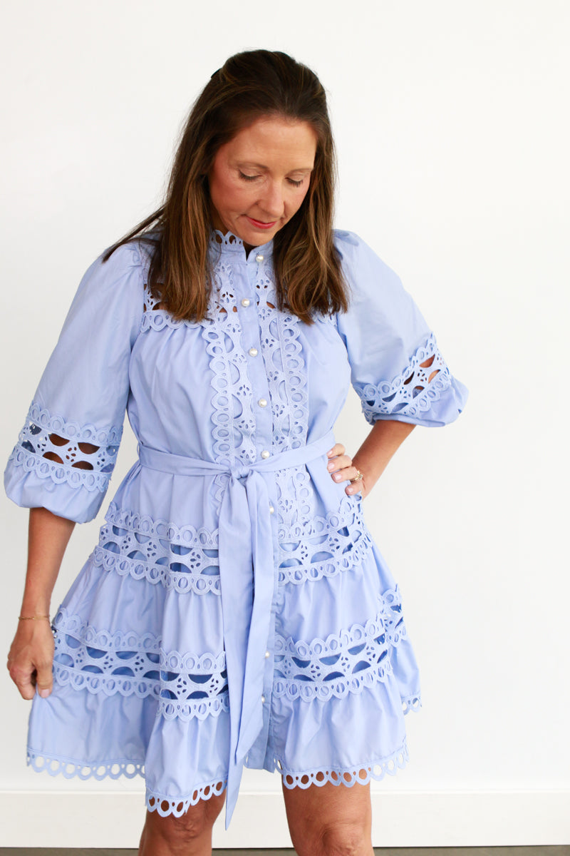 Haviland Eyelet Mini Dress