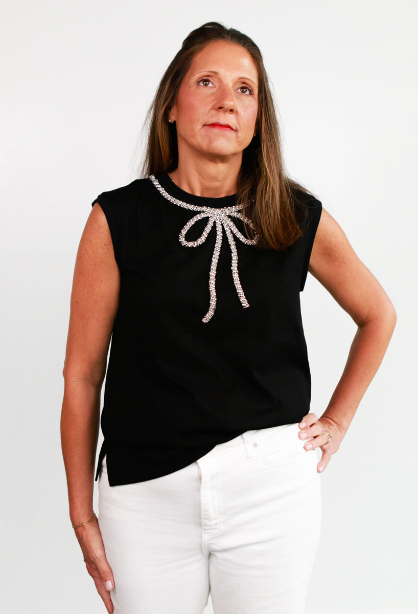 Celia Sleeveless Bow Tee